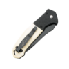 5" Auto Bold Action? V White Smooth Bone Handle with Black Blade - AC-550-WSB6-B - Image 2