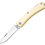 3 5/8″ Yellow Aluminum Small Locking Farm Hand  w/ Clip – C137L