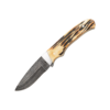 7" Genuine India Stag Bone™ Pro Skinner w/ Leather Sheath