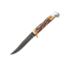 6 3/8" Small Genuine India Stag Bone™ Damascus Hunter w/ Leather Sheath