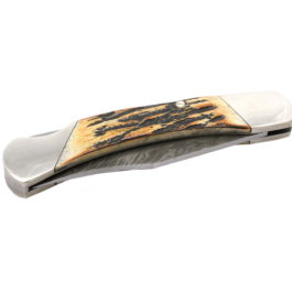 5″ Genuine India Stage Bone™ Professional Lockback Damascus – 597D