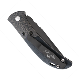 3-3/4″ Auto Bold Action® IX Carbon Fiber Bolster G10 Handles with Bead Blade – AC-900-B4-B