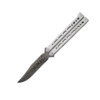 Bear Song? VIII | Grey Stainless Handle w/ Damascus Bowie Clip Blade