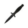 7 7/8" Black Textured G10 Single Edge Boot Knife