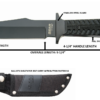 9 1/4"  Black Compact Bowie - Image 3