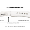 2 3/4" Stainless Steel Lockback w/Designer Holes - Image 2