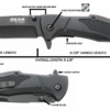 4 7/8" Black and Red Assisted Opener - BE121 - Image 3