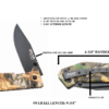 4 1/2" Double Blade Gut & Skinner Black Blade Real Tree Edge - BE522 - Image 3