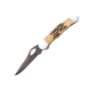 4-3/8" Genuine India Stag Bone™ Damascus Locking Cowhand™ w/ Pocket Clip - 5150LD