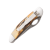 4-3/8" Genuine India Stag Bone™ Damascus Locking Cowhand™ w/ Pocket Clip - 5150LD - Image 2