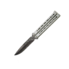 Small Bear Song® IX | Grey Stainless Handle w/ Bayonet Damascus Blade