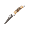 4 3/8" Genuine India Stag Bone™ Damascus Locking Cowhand w/Pocket Clip