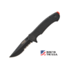 4 5/8" Black G10 Assisted Opener w/Black Partially Serrated Blade - BE131