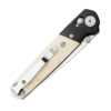 4 3/8" White Smooth Bone Handle w/ Carbon Fiber Bolster Lawman - Image 2
