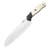 12 7/8" White Smooth Bone Professional Santoku