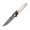 4 3/8" White Smooth Bone Handle w/ Carbon Fiber Bolster Lawman - Image 4
