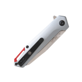 4″ Light Grey Aluminum Folder w/ Flipper