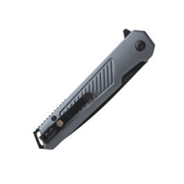 4 3/4″ Dark Gray Aluminum Assisted Opener w/ Black Blade