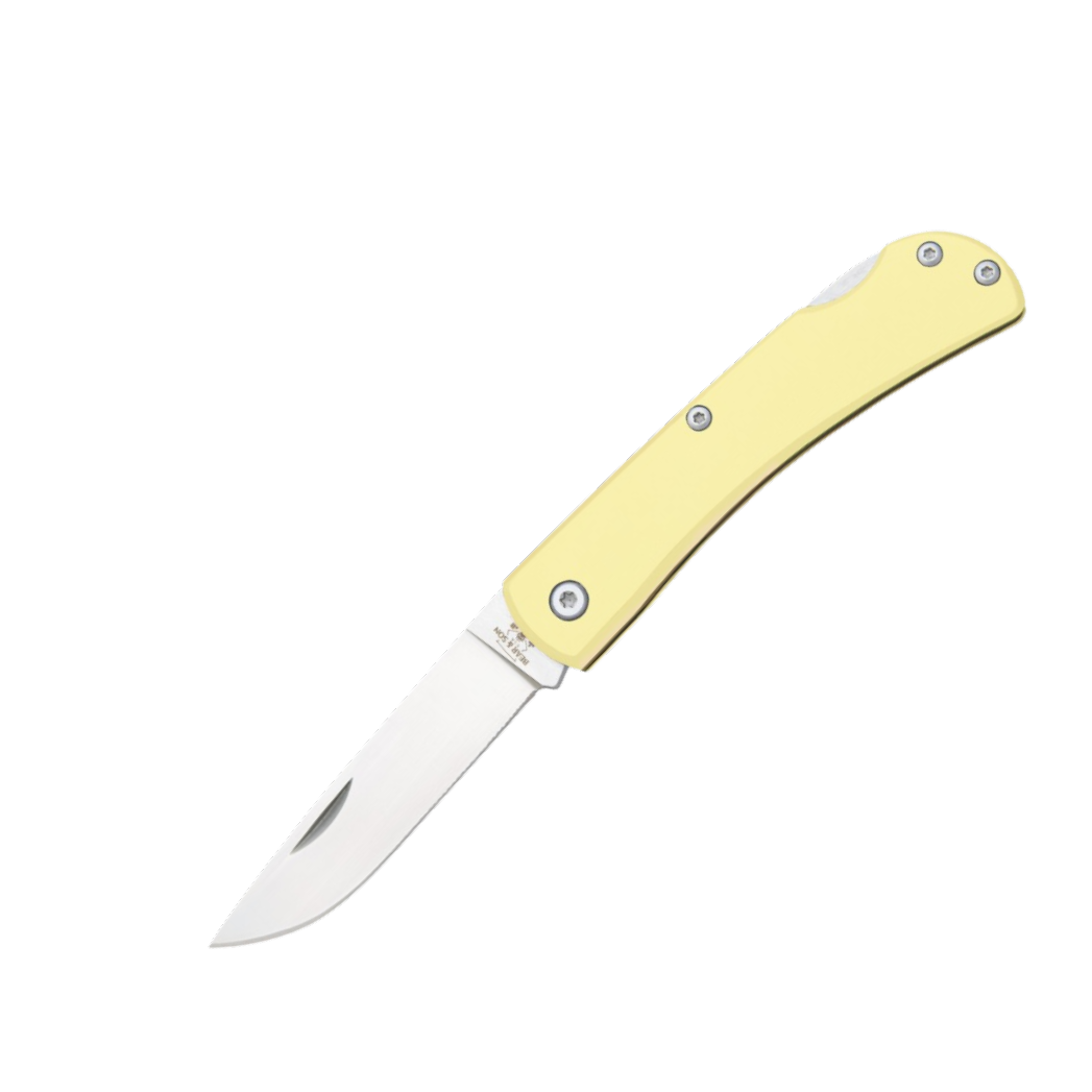 4 5/8" Carbon Steel Yellow Delrin® Large Locking Farmhand w/ Clip