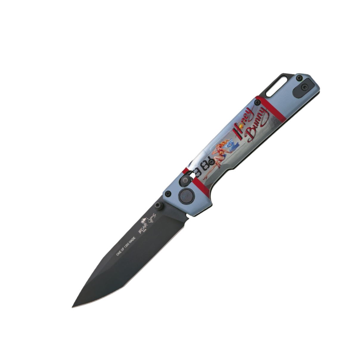 UV Artwork Nekama™ I Pin-up Calendar Art Bomber Knives - Image 2